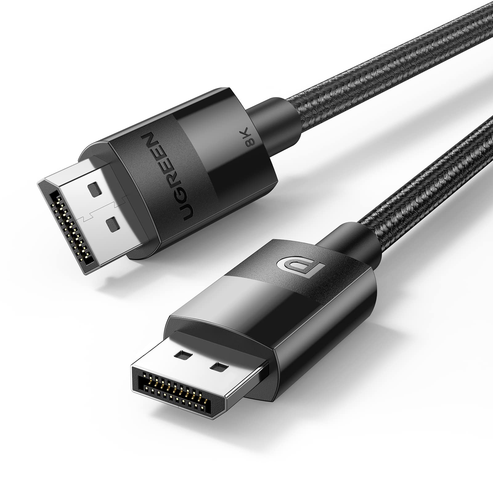 UGREEN Cable DisplayPort 1.4, 8K 60Hz UHD DP Soporte 4K 144Hz 2K 165Hz Freesync G-Sync HDR 3D Alta Velocidad 32.4Gbps, Compatible con Tarjeta Gráfica TV Monitor, 3Metros