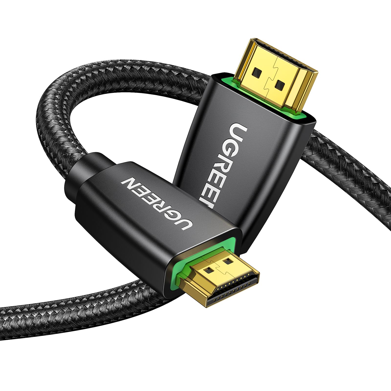 UGREEN Cable HDMI 4K 60Hz UHD 2.0 Alta Velocidad 18Gbps con Ethernet 3D HDR ARC Dolby Vision Compatible con PS5 PS4 Xbox Barra de Sonido Blu-Ray TV Nylon Trenzado, 2M