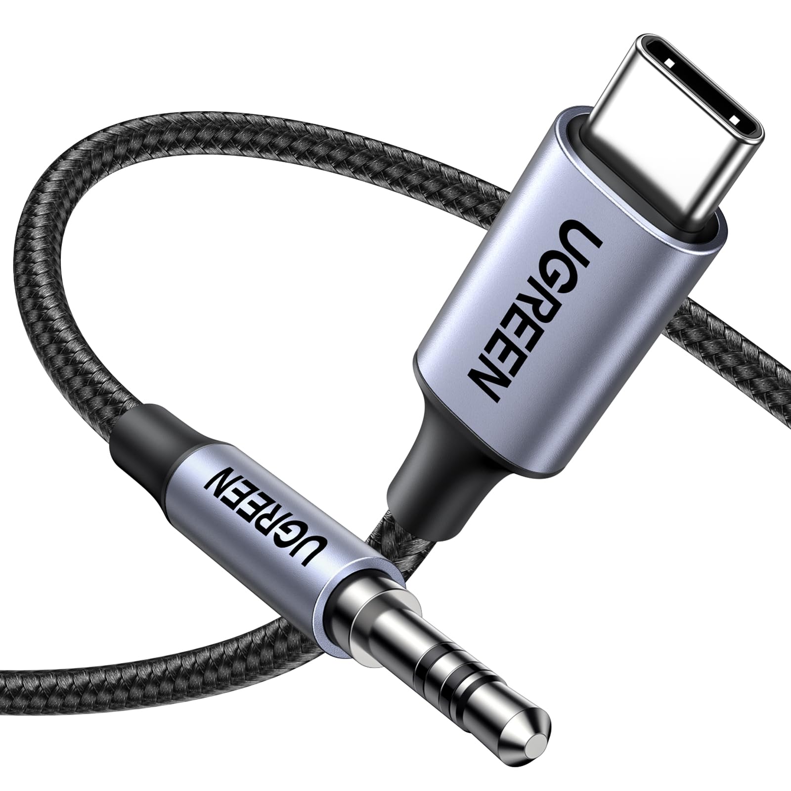 UGREEN Cable USB C a Jack 3.5 DAC Chip 1M Auxiliar Tipo para Coche Compatible con iPhone 17 Pro Max Air iPad Galaxy S25 Ultra Pixel 9 XL (Gray)