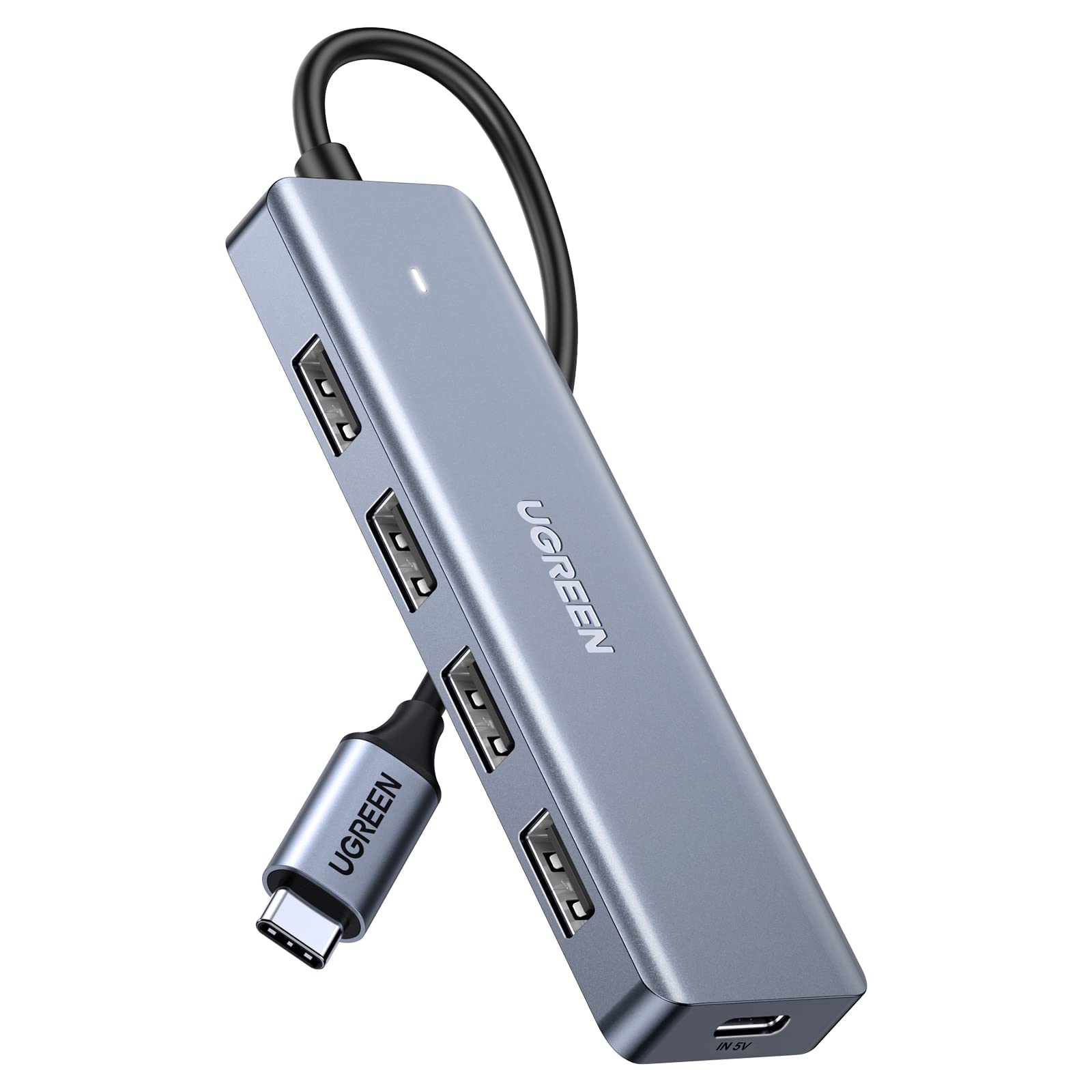 UGREEN Hub USB C a USB A con 4 USB 3.0 para laptop, MacBook Pro/Air, Mac mini M4, iMac, iPad Pro, Chromebook, Dell XPS, Galaxy S23 y más, 0.5 pies