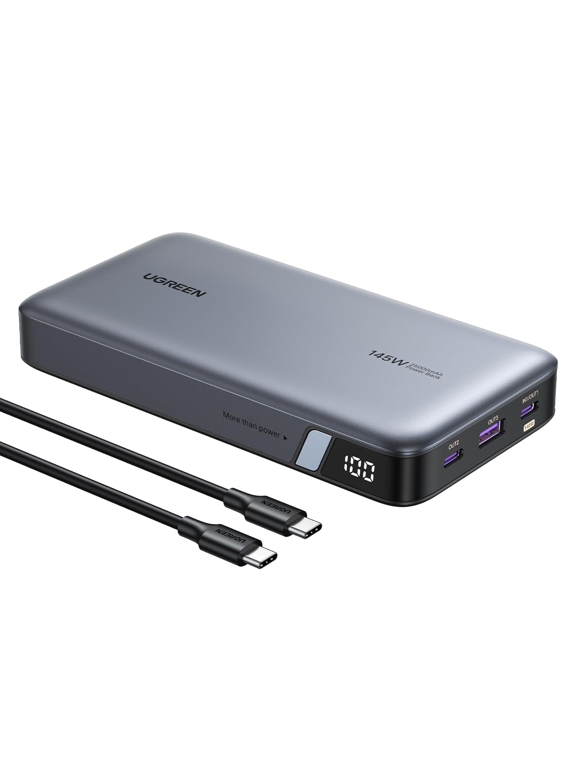 UGREEN Nexode 145W Power Bank 25000mAh BaterÃa Externa USB C Carga Rápida PD3.1 140W 3 Puertos Cargador Portátil PC LED Compatible con iPhone 17 16 15 14 Plus Pro MAX Air Galaxy S25 S24 MacBook iPad