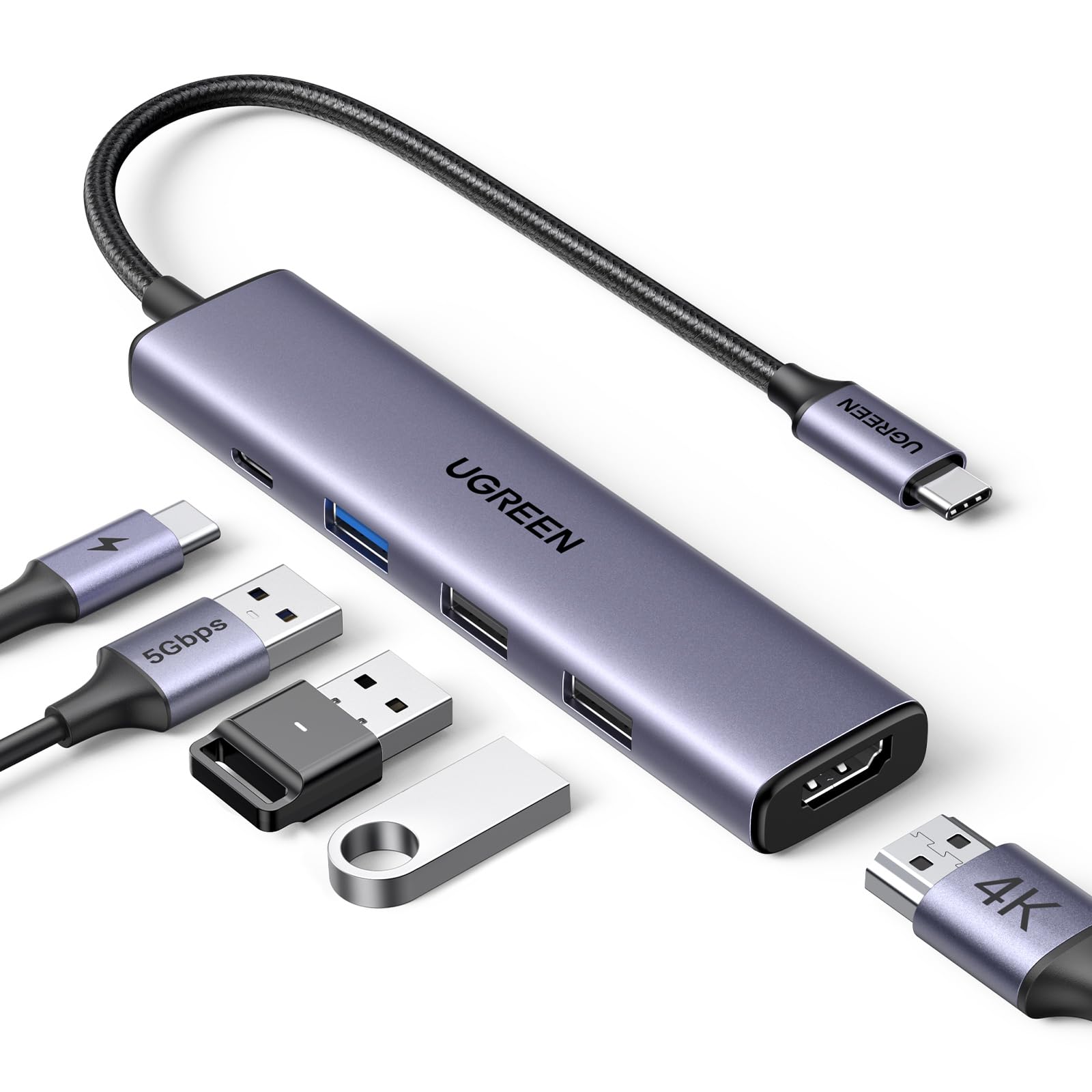 UGREEN Revodok 105 Hub USB C 5 en 1 Adaptador USB C Vers HDMI