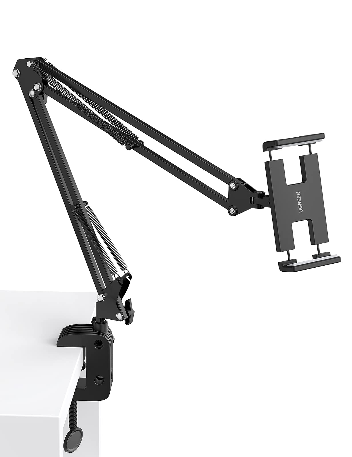 UGREEN Soporte Tablet Cama, Soporte Metálico para Movil de Mesa Brazo Articulado Multiángulo Ajustable Compatible con Tabletas de 4"-12,9" como Redmi Pad iPad iPhone 16 Galaxy Tab