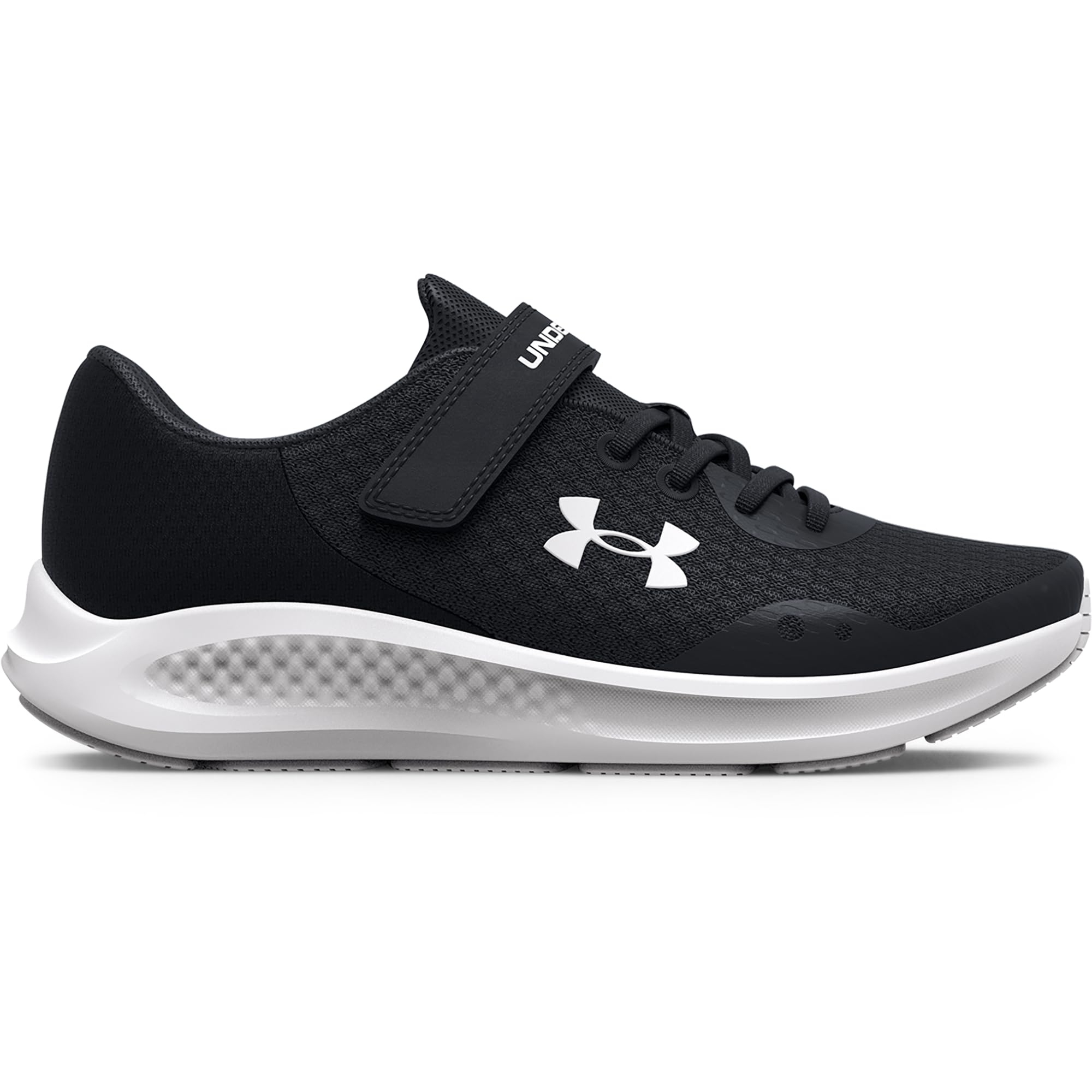 Under Armour UA BPS Pursuit 3 AC Deportivas para niño, zapatillas de deporte ligeras y transpirables, color negro/negro/blanco