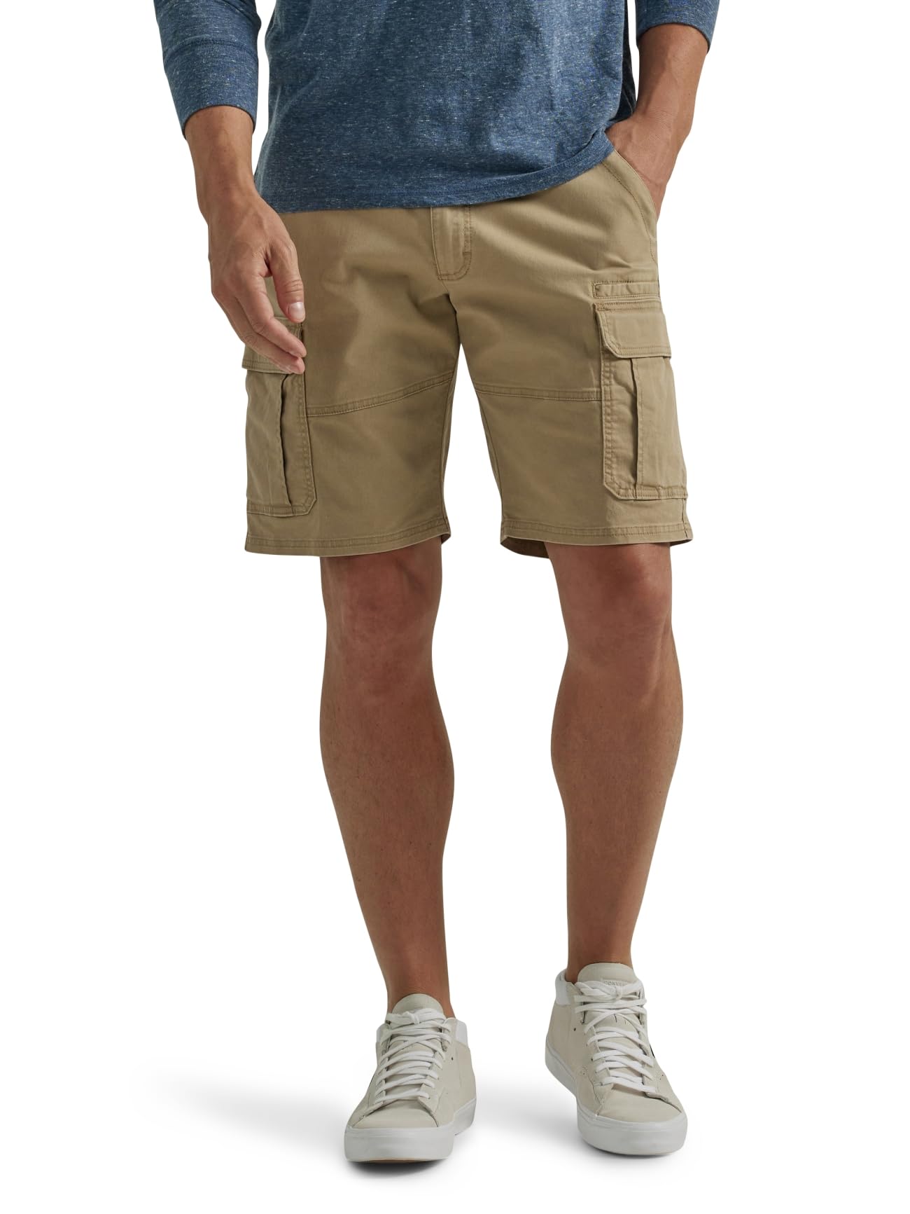 Wrangler Authentics Classic Cargo Stretch Short Pantalones Cortos, Sarga de Grano, 36 para Hombre